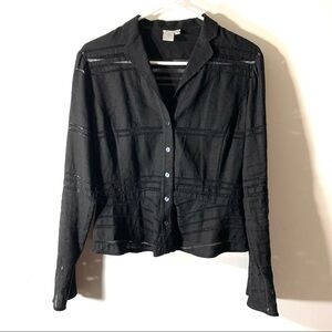 W by Worth Linen Bell Sleeve Blouse